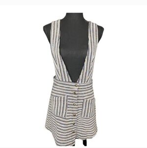 ModCloth Striped Button Front Jumper Size Medium